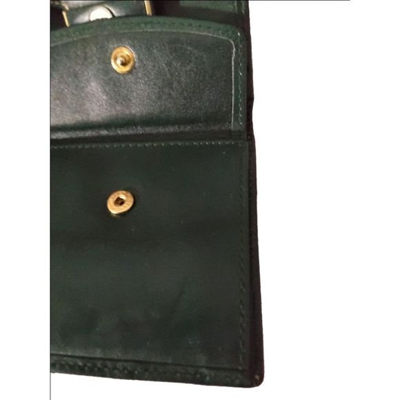 NEW ARRIVAL- Christian Dior Green Leather Vintage Bifold Compact Wallet - Picture 2 of 5